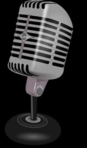 Vintage Microphone Illustration PNG image with transparent background