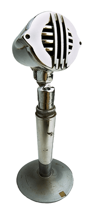 Vintage Microphone Standing PNG image with transparent background