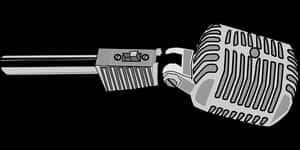 Vintage Microphone Vector Illustration PNG image with transparent background