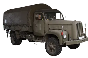 Vintage Military Truck PNG Image