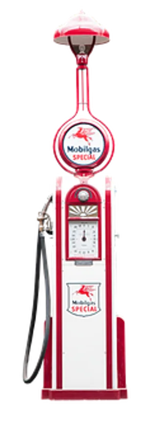 Vintage Mobilgas Special Fuel Pump PNG Image