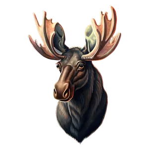 Vintage Moose Illustration Png 05242024 PNG Image