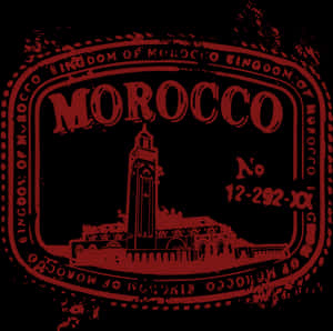 Vintage Morocco Stamp Design PNG image with transparent background