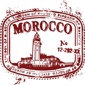 Vintage Morocco Stamp Design PNG Image