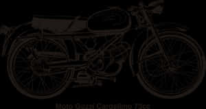Vintage Moto Guzzi Cardellino Motorcycle PNG with transparent background
