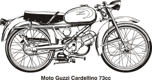 Vintage Moto Guzzi Cardellino Motorcycle PNG Image