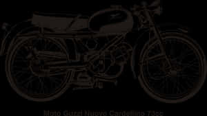 Vintage Moto Guzzi Nuovo Cardellino Motorcycle PNG with transparent background