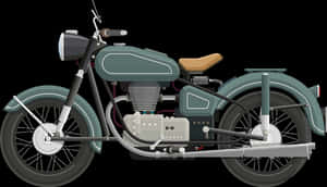 Vintage Motorcycle Illustration PNG image with transparent background