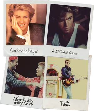 Vintage_ Music_ Hits_ Collage PNG Image