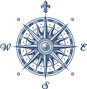 Vintage Nautical Compass Design PNG Image