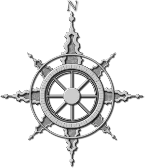 Vintage Nautical Compass Design PNG Image