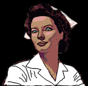 Vintage Nurse Illustration PNG image with transparent background