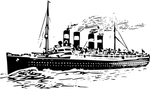 Transparent Cruise Ship Clipart - Titanic Clipart Black And White, HD Png Download PNG image with transparent background