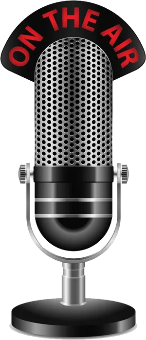 Vintage On Air Microphone PNG Image