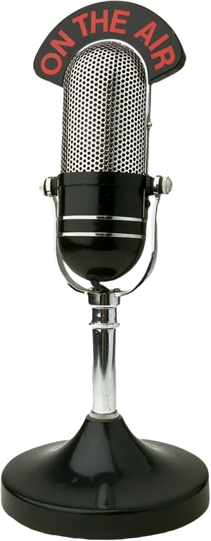 Vintage On The Air Microphone PNG Image