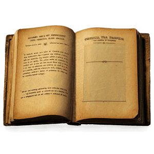 Vintage Open Book PNG dob PNG image with transparent background