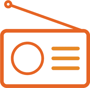 Radio Advertising Icon Clipart Radio Advertisement - Radio Icon Orange Png, Transparent Png PNG with transparent background