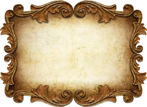 Vintage Ornate Frame Background PNG Image