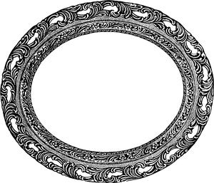 Vintage Ornate Oval Frame PNG Image