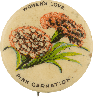 Women's Love Pink Carnation Advertising Button Museum - Cross-stitch, HD Png Download PNG image with transparent background