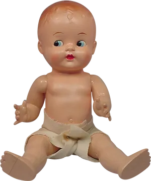 Vintage Plastic Baby Doll PNG Image