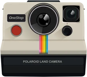 Vintage Polaroid One Step Land Camera PNG Image