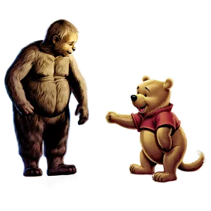 Vintage Pooh Bear Scene Png Jsv PNG Image