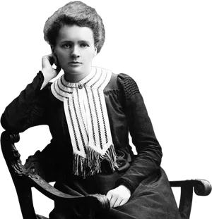 Vintage Portraitof Woman Sitting PNG Image