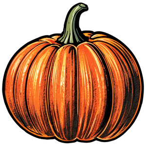 Vintage Pumpkin Outline Picture PNG mwv PNG