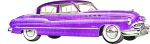 Vintage Purple Buick Side View PNG Image