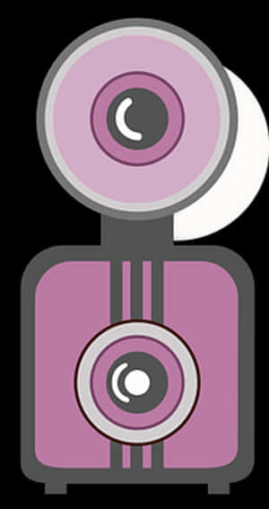 Vintage Purple Camera Illustration PNG image with transparent background