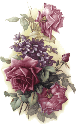 Purple Rose Png , Png Download - Flowers Vintage Purple Png, Transparent Png PNG image with transparent background