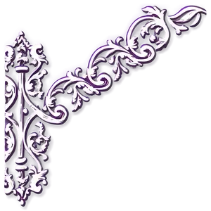 Vintage Purple Scroll Border Png Lgw PNG Image