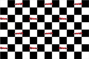 Vintage Racer Wrapping Paper - Red And White Checkered Pattern PNG image with transparent background