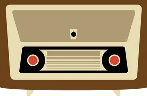 Vintage Radio Illustration PNG Image