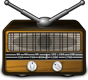 Vintage Radio Illustration PNG Image