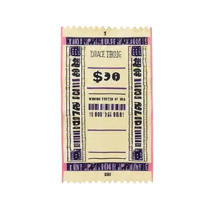 Vintage Raffle Ticket Design PNG Image