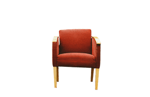 Vintage Red Armchair Isolated PNG image with transparent background