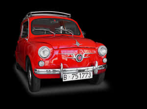 Vintage Red Car Black Background PNG image with transparent background