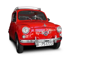 Vintage Red Car Black Background PNG Image