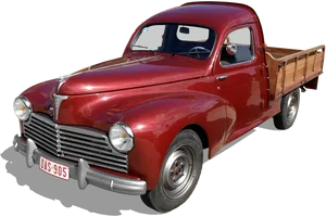 Vintage Red Pickup Truck PNG Image