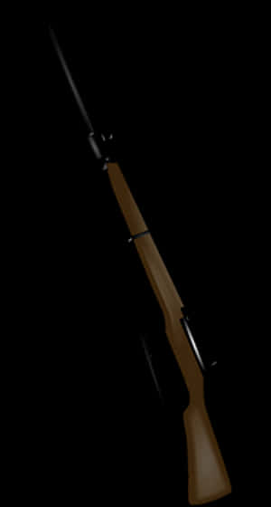 Vintage Rifle Against Black Background PNG with transparent background