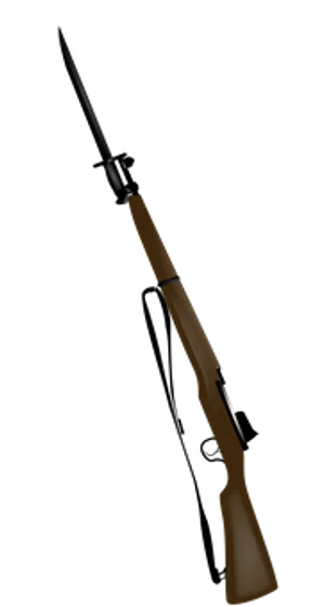 Vintage Rifle Against Black Background PNG Image