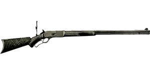 Vintage Rifle Silhouette PNG Image
