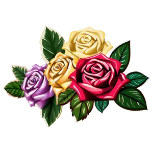 Vintage Rose Bouquet Png Wpi2 PNG Image