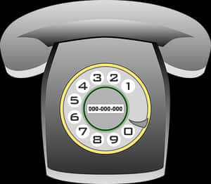 Vintage Rotary Phone Illustration PNG image with transparent background