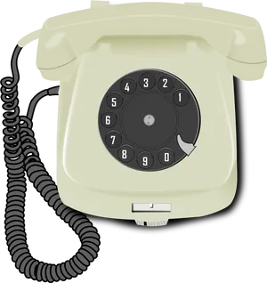 Vintage Rotary Phone PNG Image