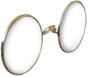 Vintage Round Glasses Isolated PNG Image