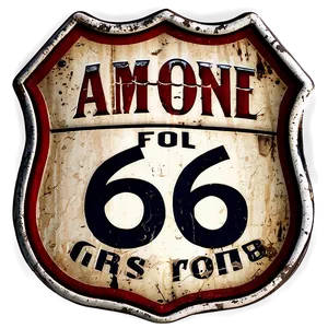 Vintage Route 66 Emblem Png 06212024 PNG Image