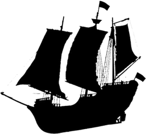 Ship Png Transparent Images - Black Pirate Transparent Background Ship Clipart, Png Download PNG image with transparent background